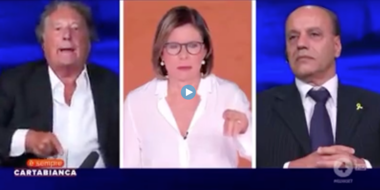 Enzo Iacchetti furioso in studio dopo l’accusa di fascismo: “Ti prendo a pugni”